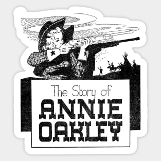 Phoebe Annie Oakley Moses Buffalo Bill Western Cowboy Retro Comic Sticker